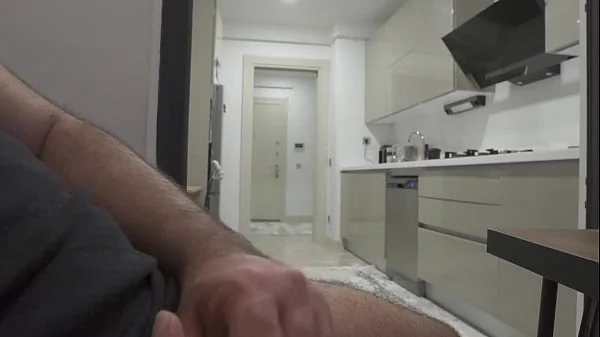 Caught jerking off while watching my Huge ass Hijab Stepmom.